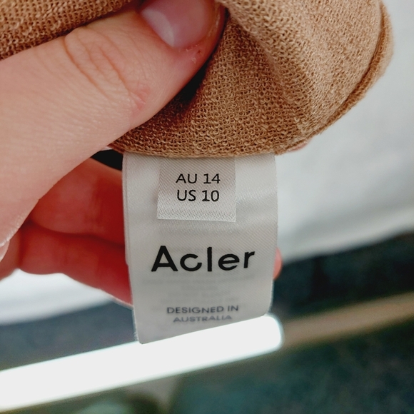 NEW Acler Highfield Brown Gathered Side Fitted Pencil Midi Dress P2017 - Picture 8 of 13